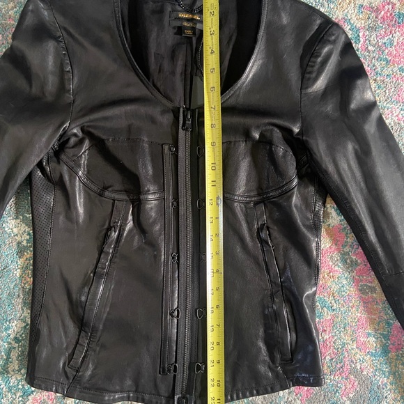 Diesel Black Gold Leather Jacket - Orig. Tags Incl - Picture 10 of 10